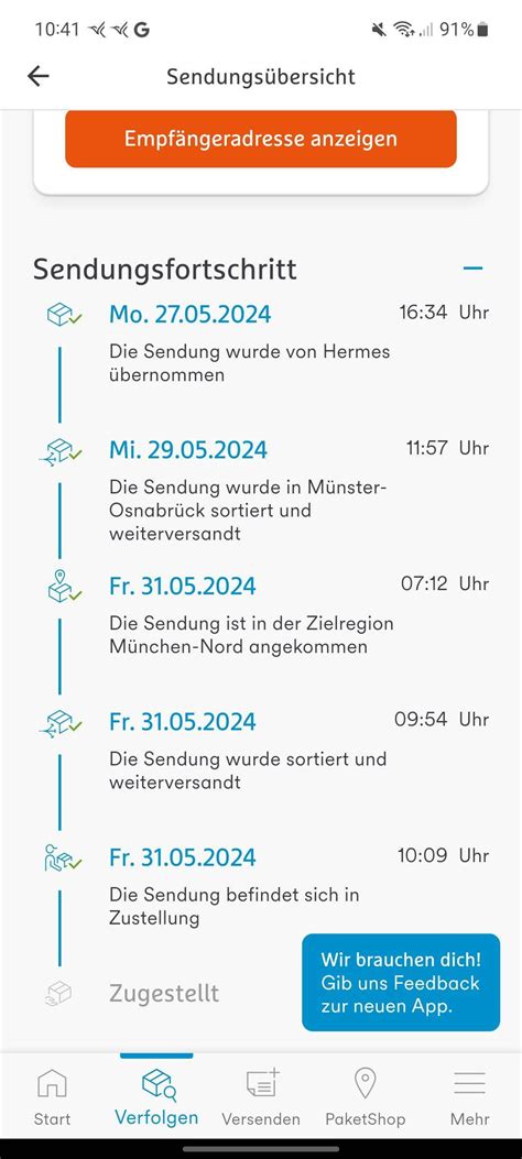 hermes paket zustellung uhrzeit|Hermes sendung ab wann.